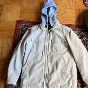 Renuar, men’s jacket, zip up, zip in hoodie, inside pocket, XL